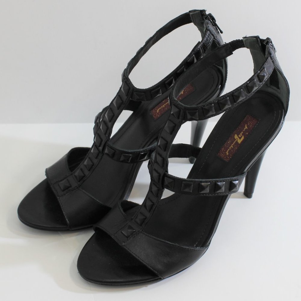 7 FAM For All Mankind Black Studded Stiletto 8.5